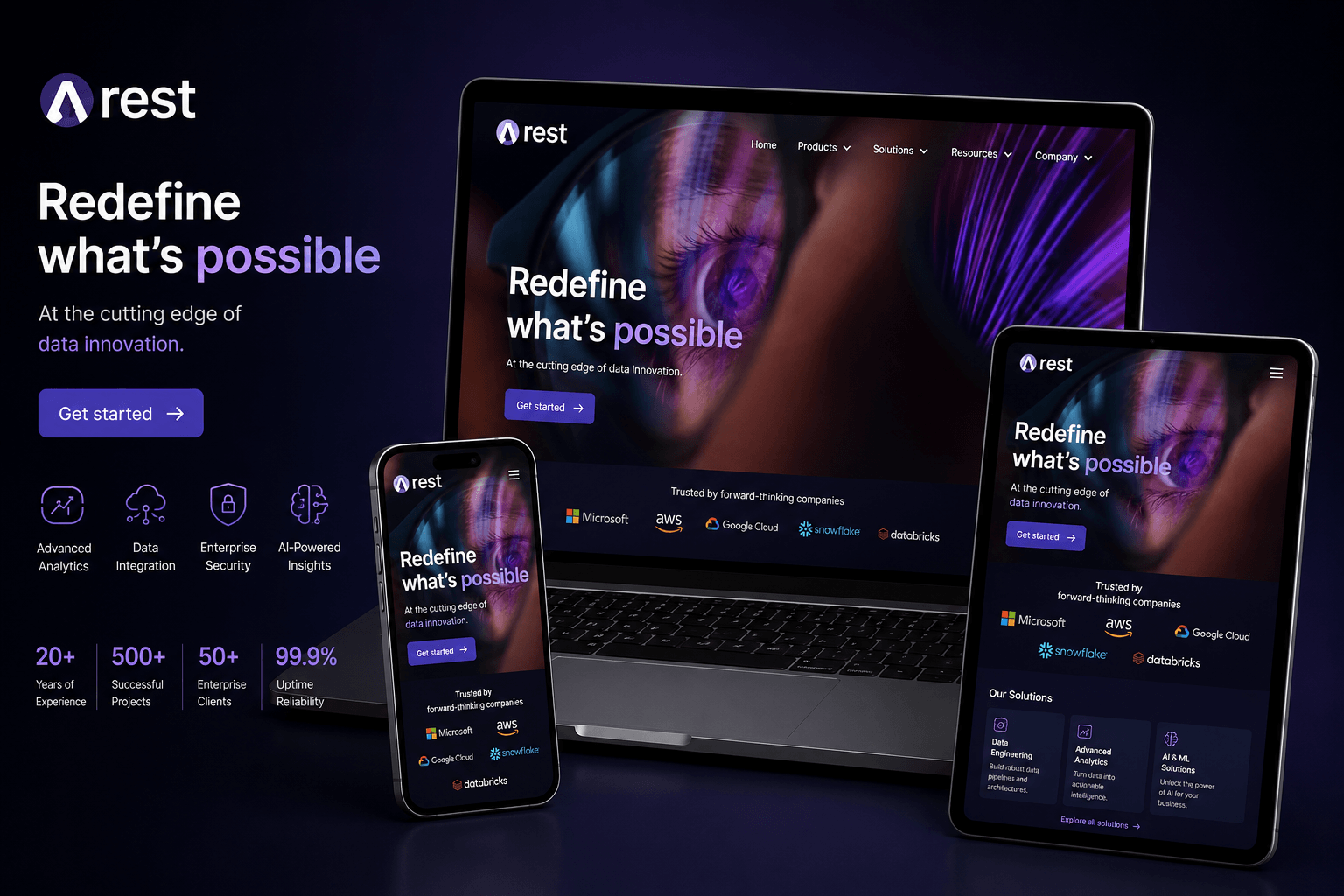 Arest – AI Data Intelligence & Real-Time Transaction Data Website
